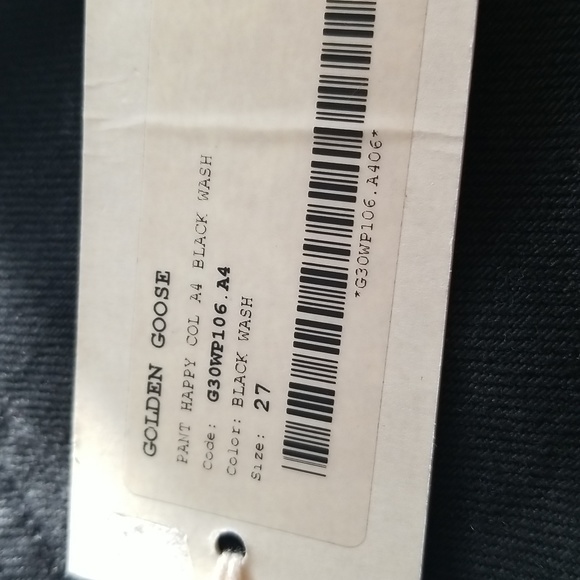 Golden Goose Happy High Waist Tapered Leg Jeans Size 27 Black - Picture 6 of 8